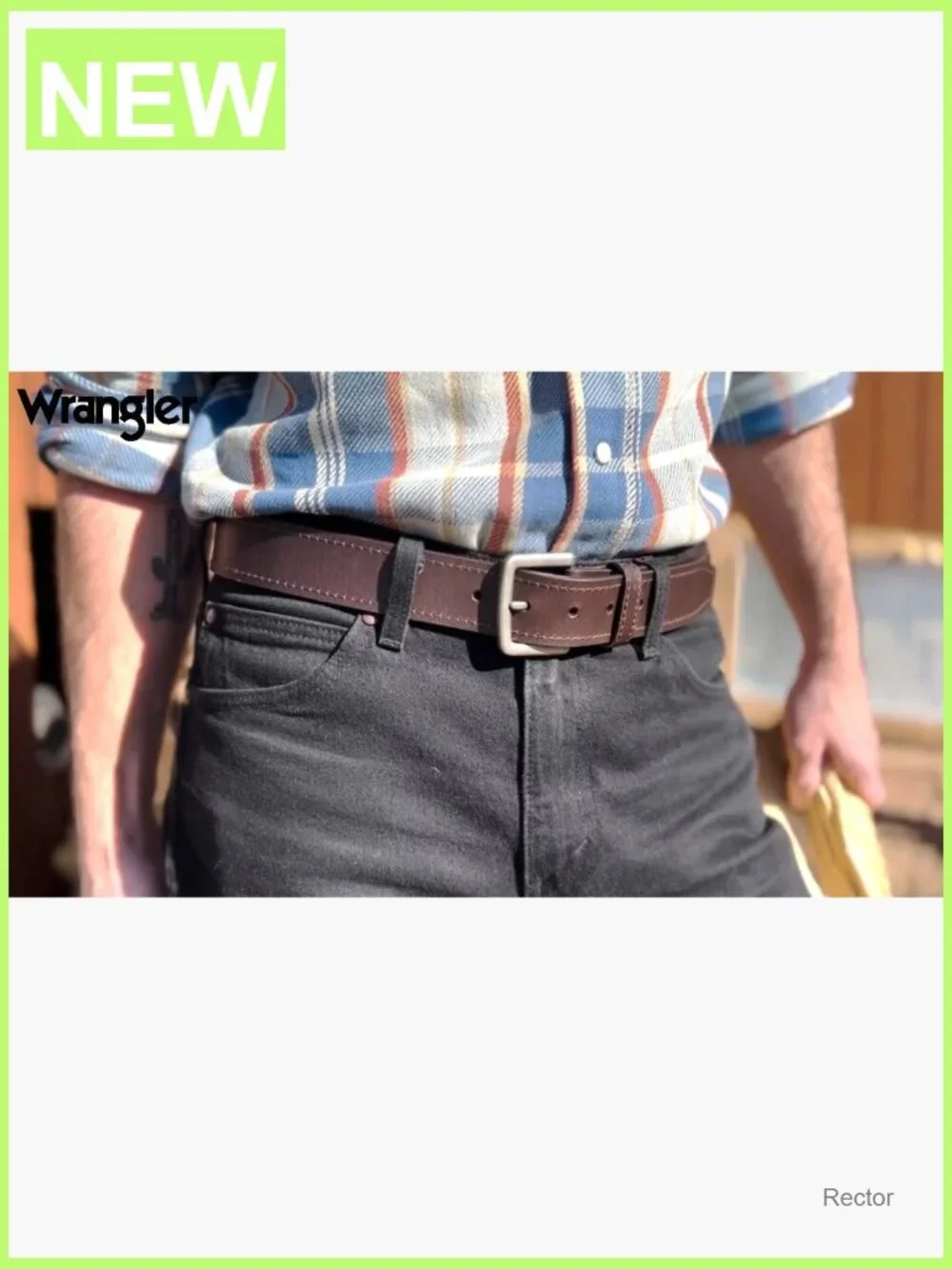 Men's Leather Casual Belt with Metal Buckle for Jeans